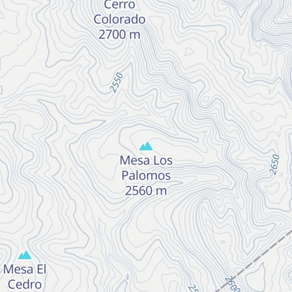 Map of Mesa Los Palomos