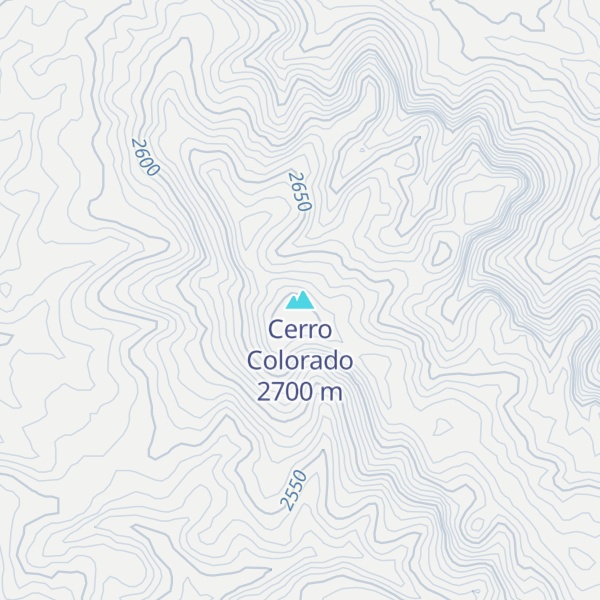 Map of Cerro Colorado