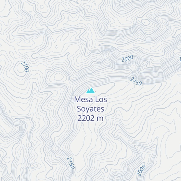 Map of Mesa Los Soyates