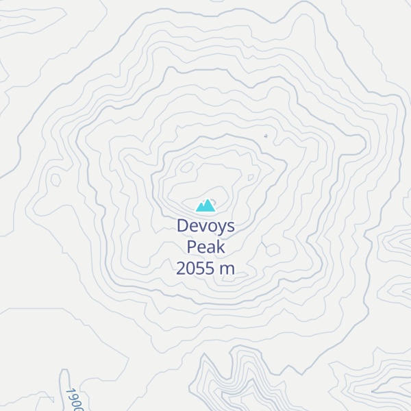 Map of Devoys Peak