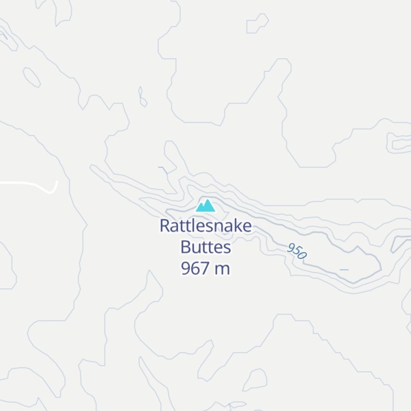 Map of Rattlesnake Buttes