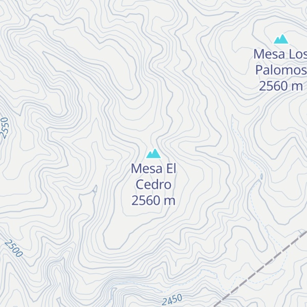 Map of Mesa El Cedro