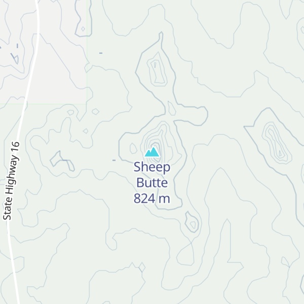 Map of Sheep Butte