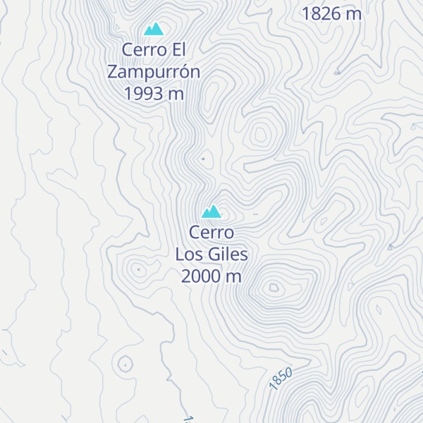 Map of Cerro Los Giles