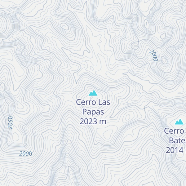 Map of Cerro Las Papas