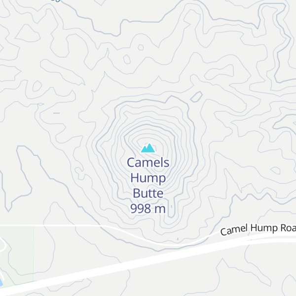 Map of Camels Hump Butte