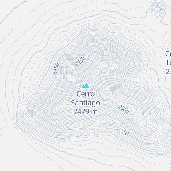 Map of Cerro Santiago