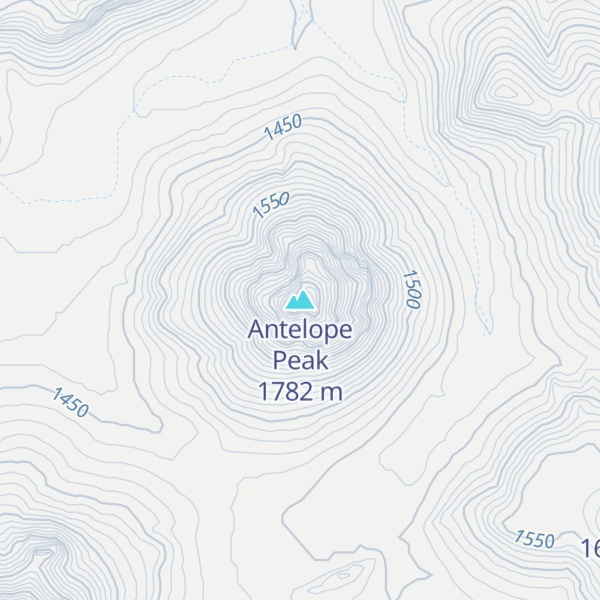 Map of Antelope Peak