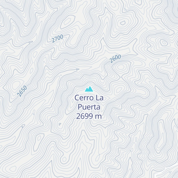 Map of Cerro La Puerta