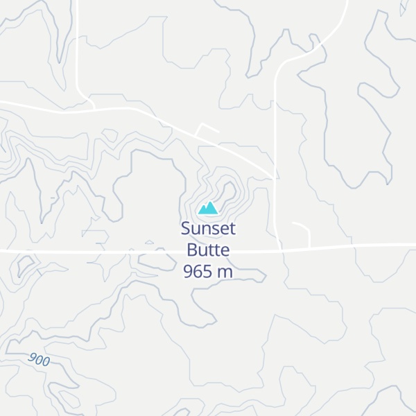 Map of Sunset Butte