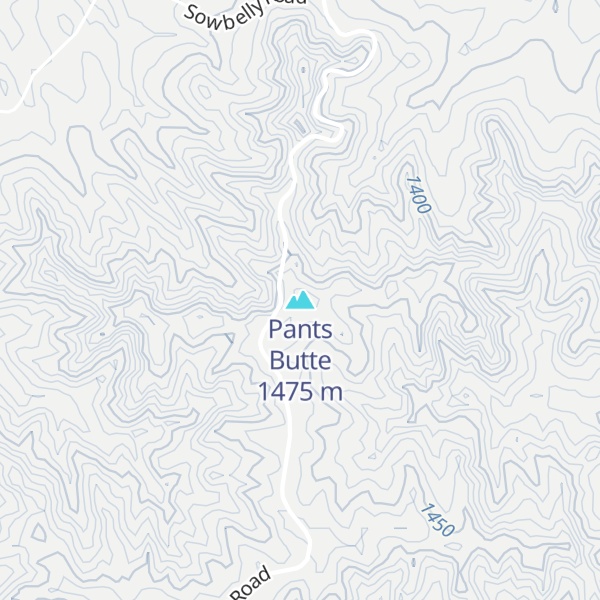 Map of Pants Butte
