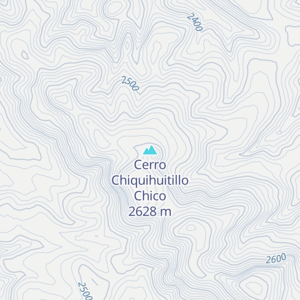 Map of Cerro Chiquihuitillo Chico