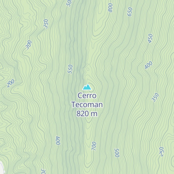 Map of Cerro Tecoman