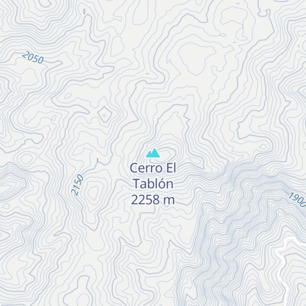 Map of Cerro El Tablón