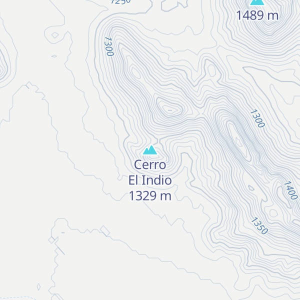 Map of Cerro El Indio