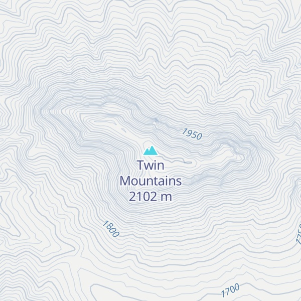 Map of Twin Mountains