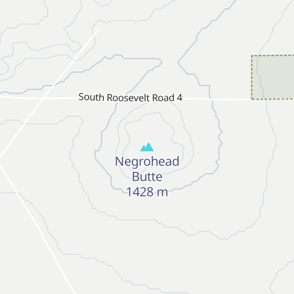 Map of Negrohead Butte