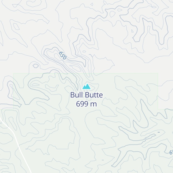 Map of Bull Butte