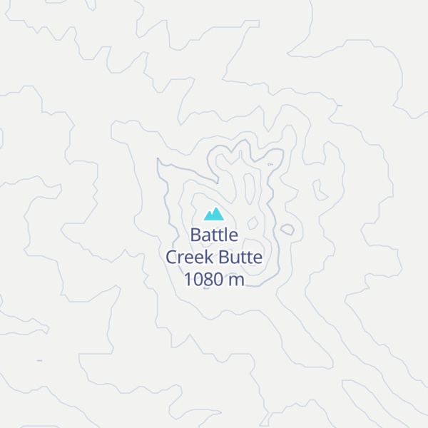 Map of Battle Creek Butte