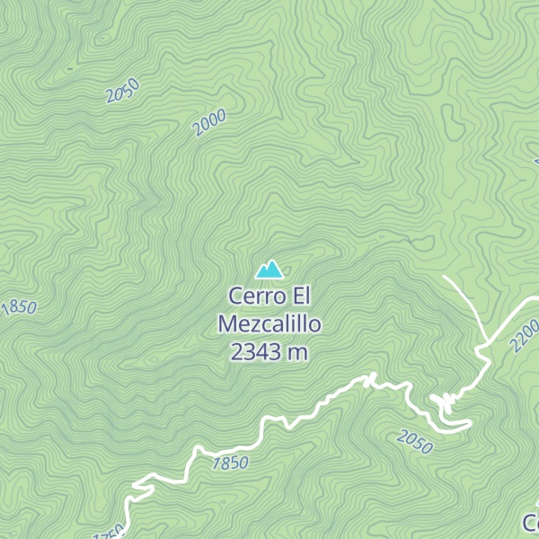 Map of Cerro El Mezcalillo