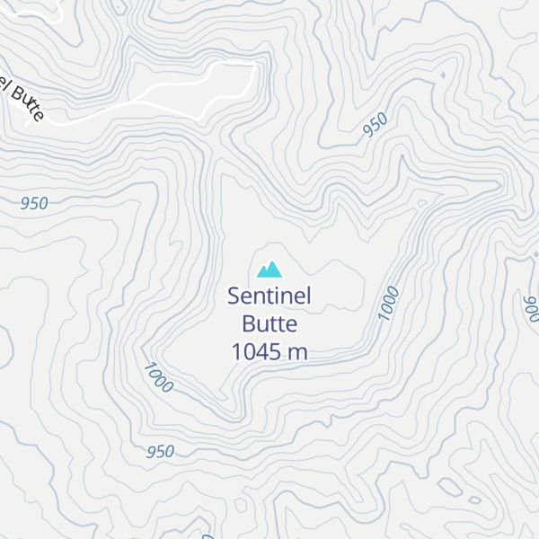 Map of Sentinel Butte