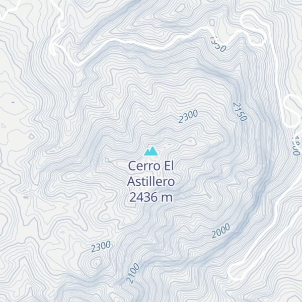 Map of Cerro El Astillero