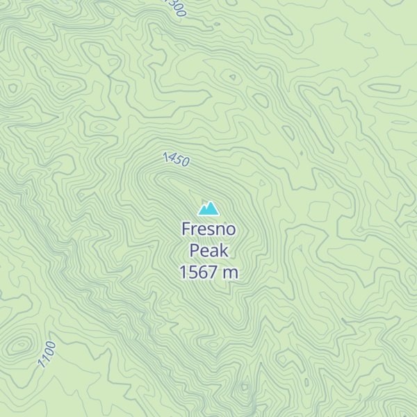 Map of Fresno Peak