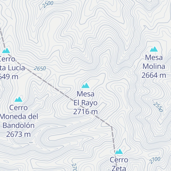 Map of Mesa El Rayo