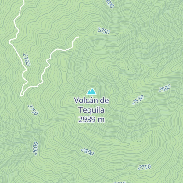Map of Volcán de Tequila