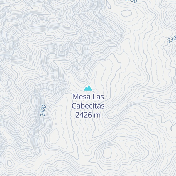 Map of Mesa Las Cabecitas