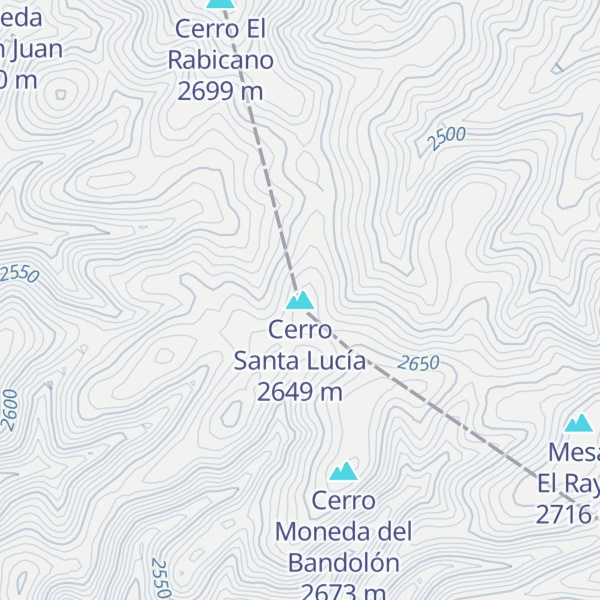 Map of Cerro Santa Lucía