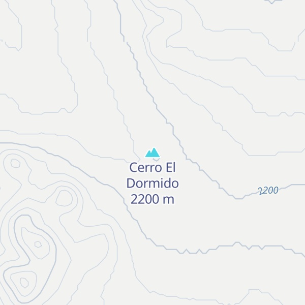 Map of Cerro El Dormido