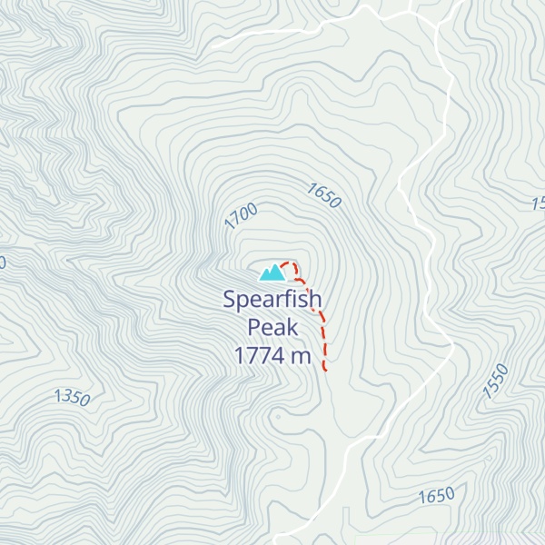 Map of Spearfish Peak