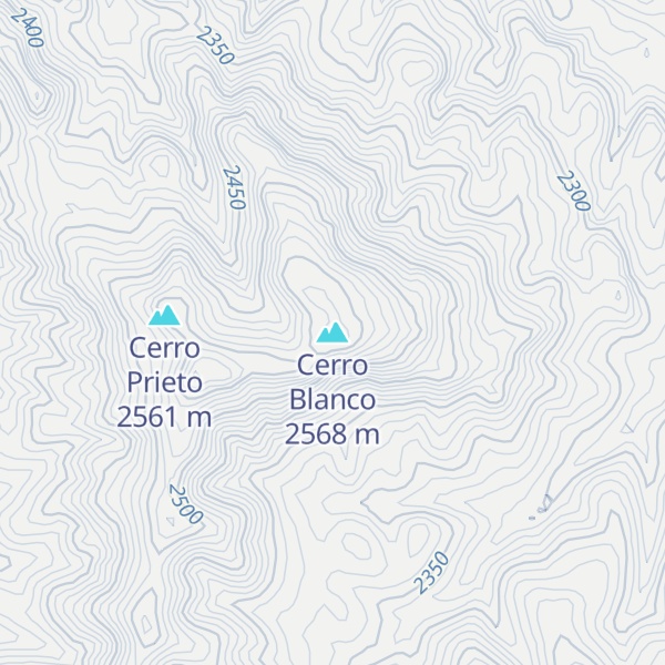 Map of Cerro Blanco