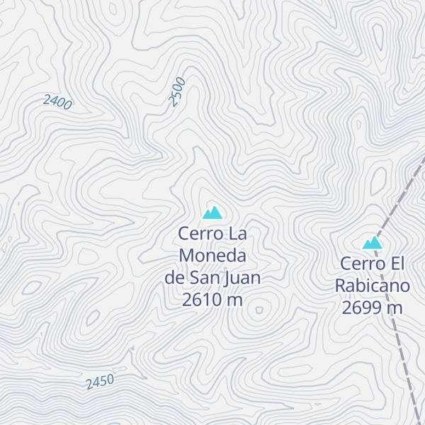Map of Cerro La Moneda de San Juan