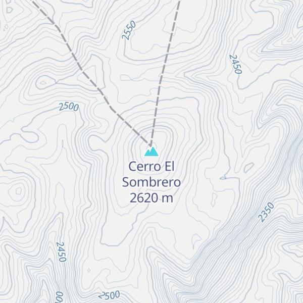 Map of Cerro El Sombrero