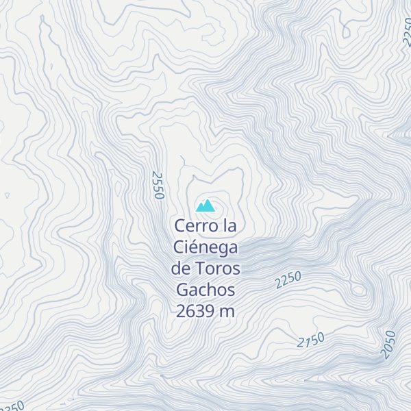 Map of Cerro la Ciénega de Toros Gachos
