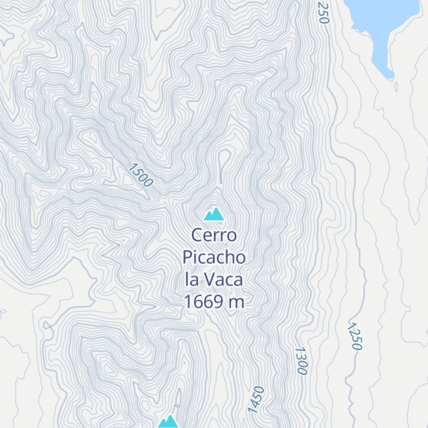 Map of Cerro Picacho la Vaca