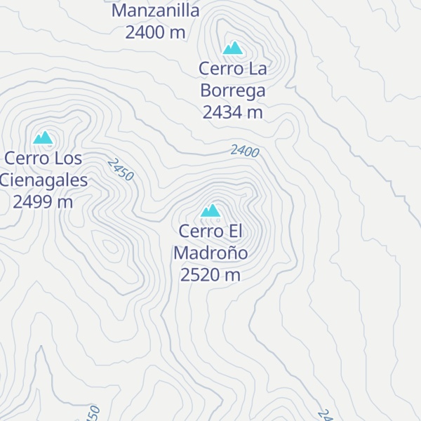 Map of Cerro El Madroño