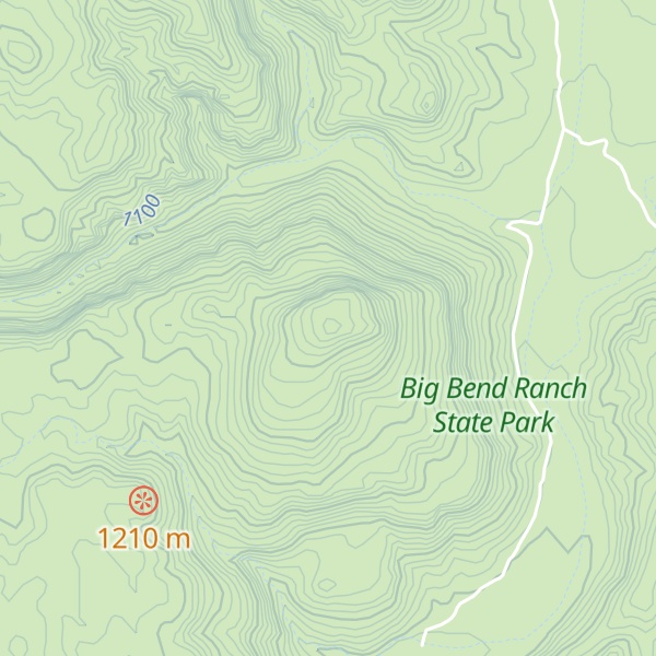 Map of Rincon Mountain