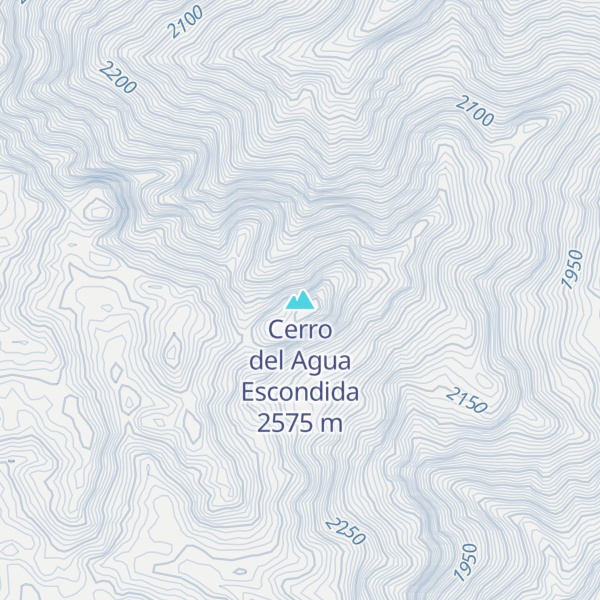 Map of Cerro del Agua Escondida