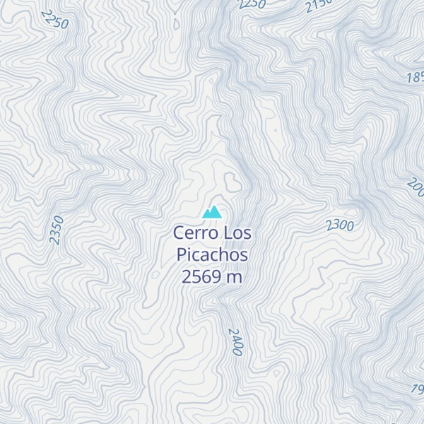 Map of Cerro Los Picachos