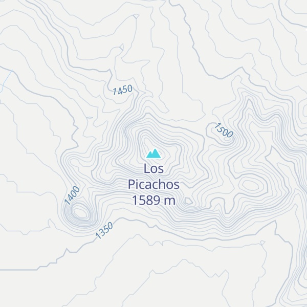 Map of Los Picachos