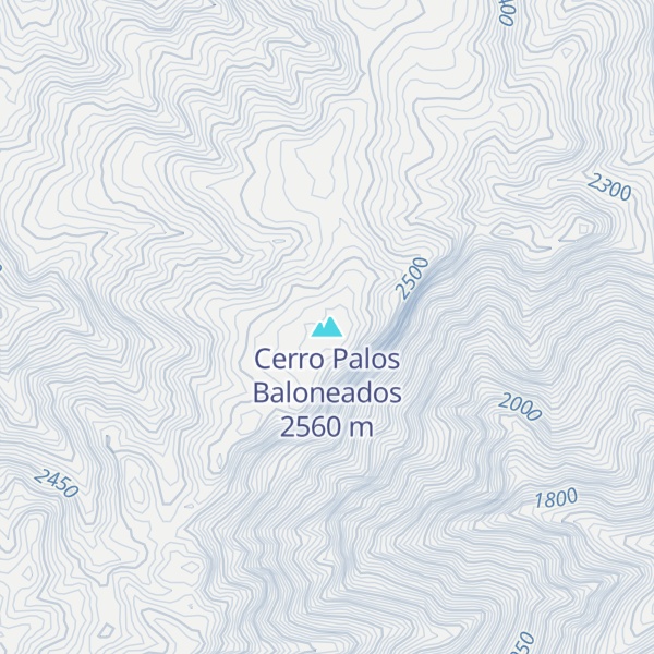 Map of Cerro Palos Baloneados