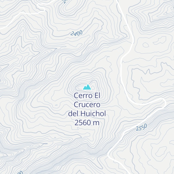 Map of Cerro El Crucero del Huichol