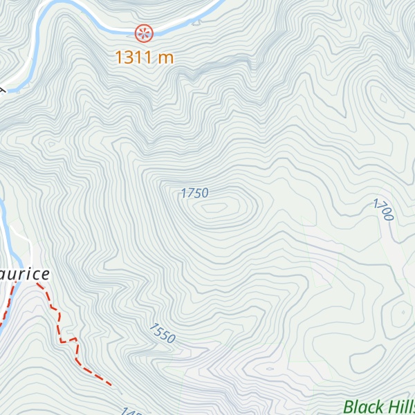 Map of Little Crow Peak