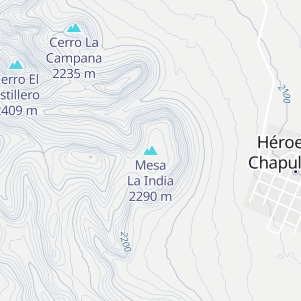 Map of Mesa La India
