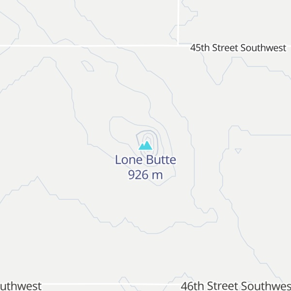 Map of Lone Butte