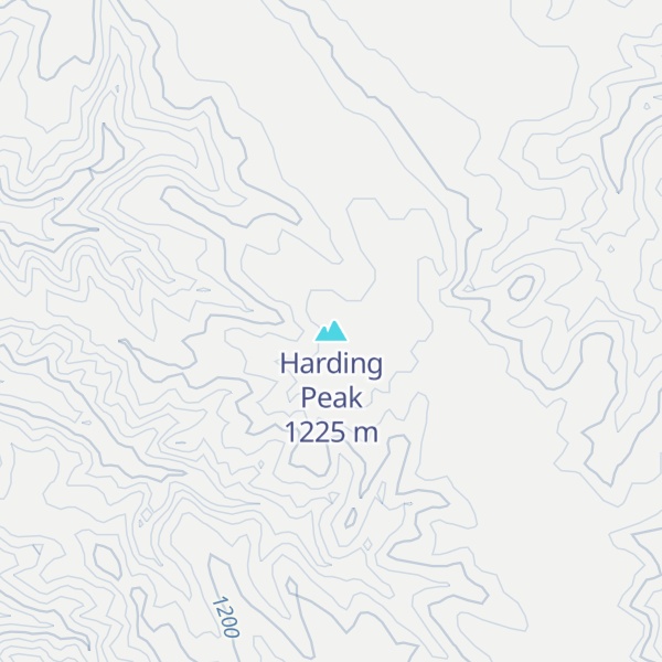 Map of Harding Peak