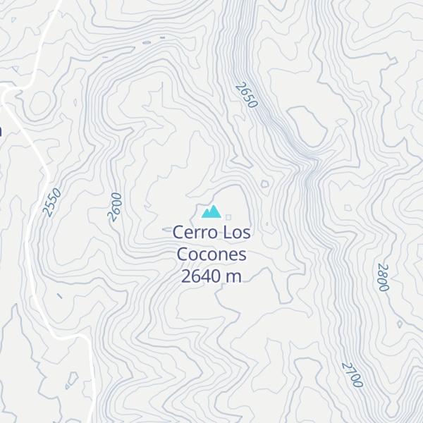 Map of Cerro Los Cocones
